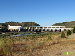 Panorâmica para a barragem, vista sul